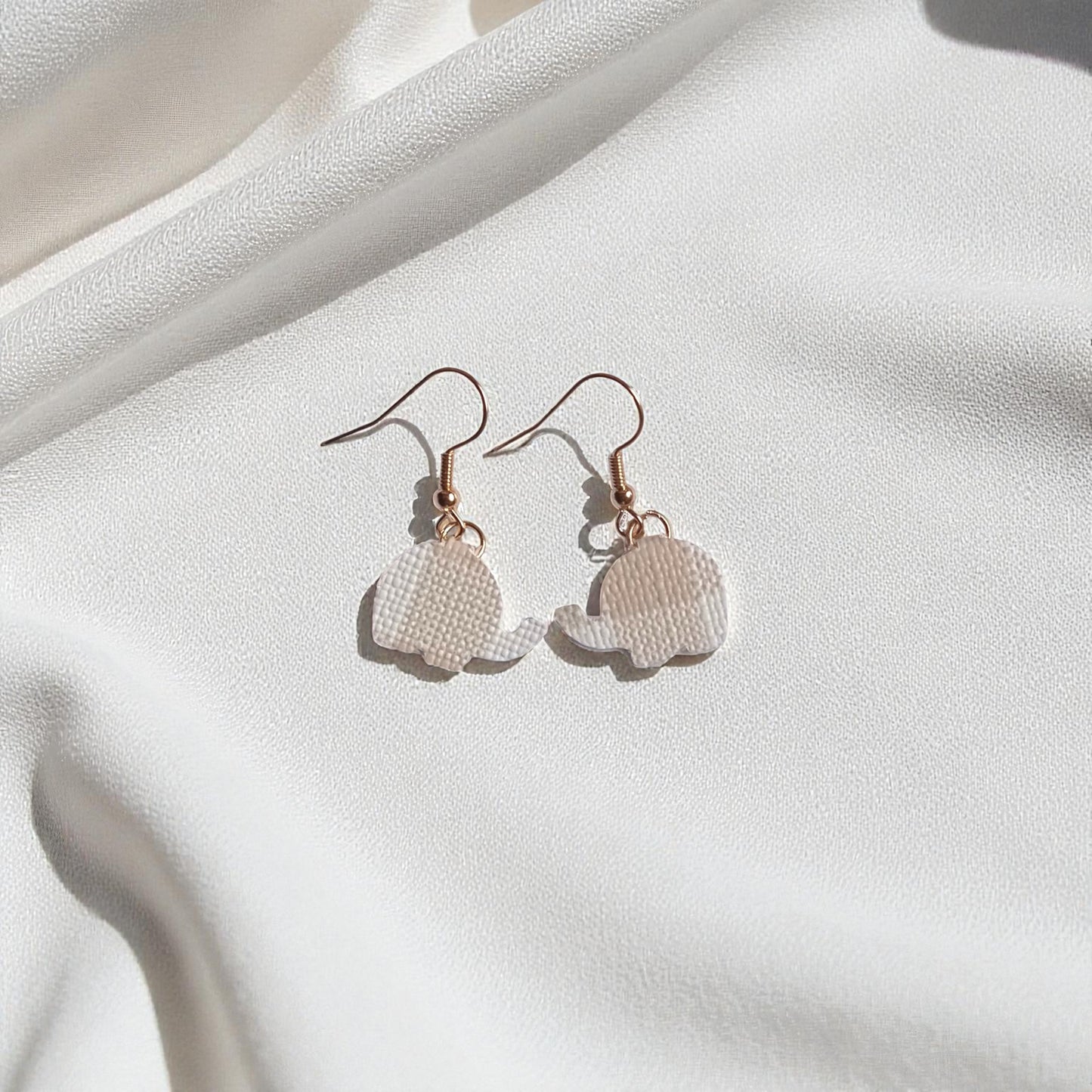 The Elephant Petite Faux Leather Earrings
