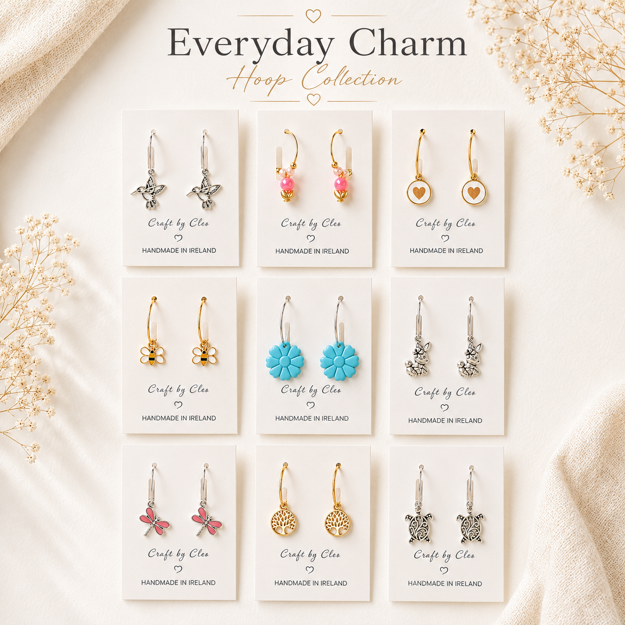 Everyday Charm Hoop Earrings