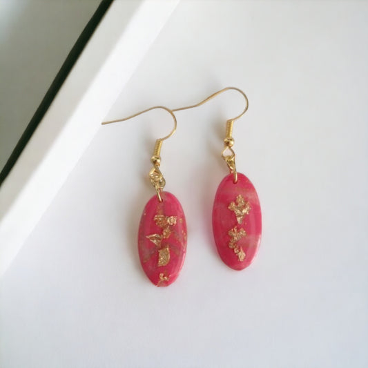 Peachy Blush with polymer clay earrings.