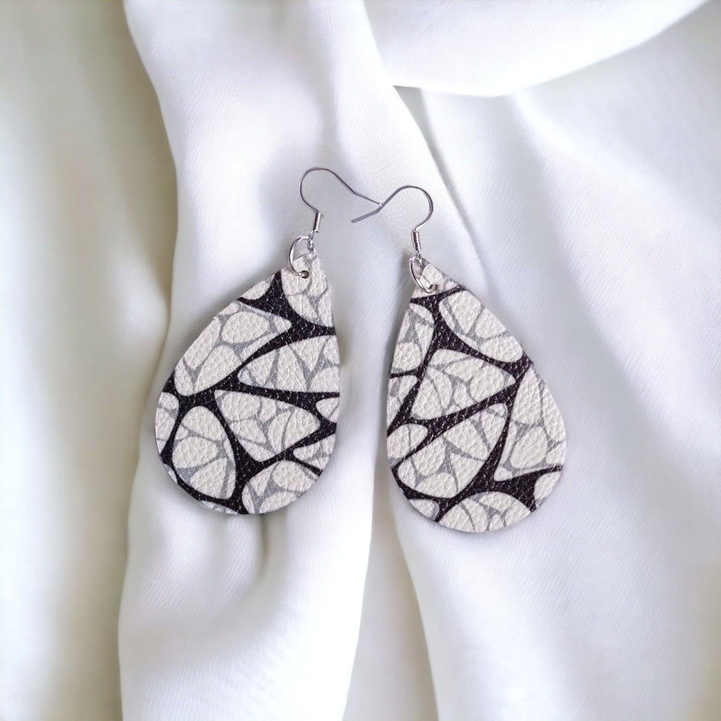 Animal Print Faux Leather Earrings.