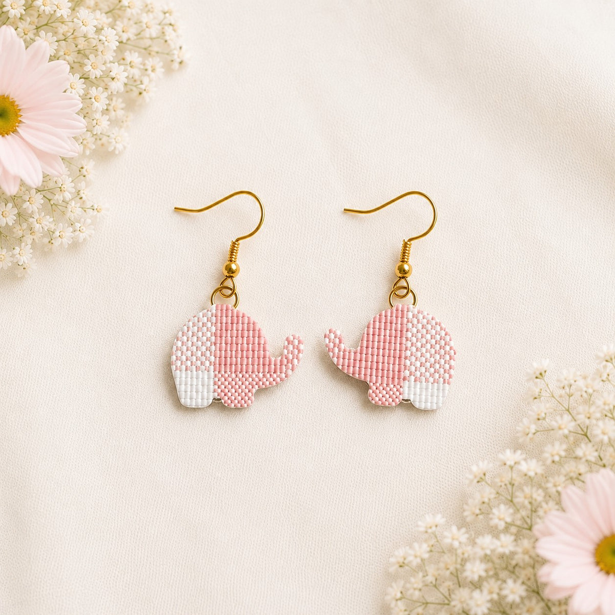 The Elephant Petite Faux Leather Earrings