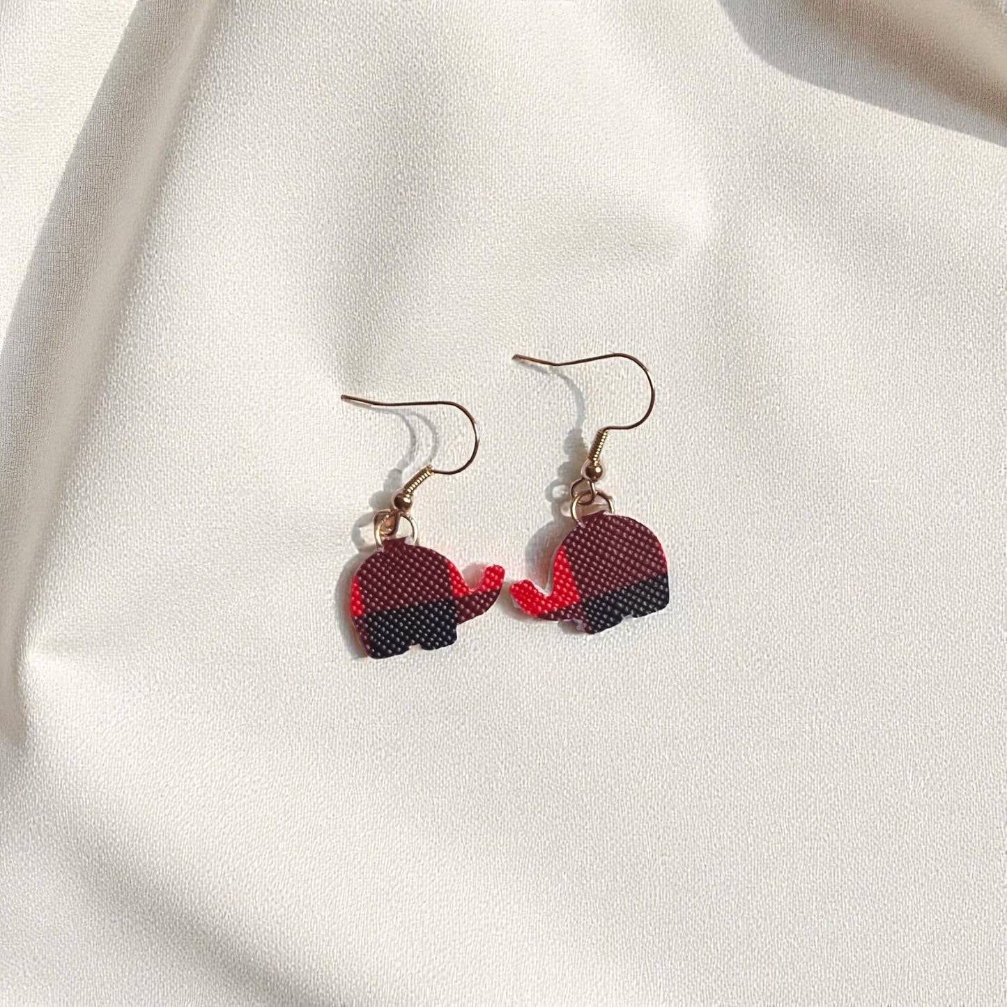 The Elephant Petite Faux Leather Earrings