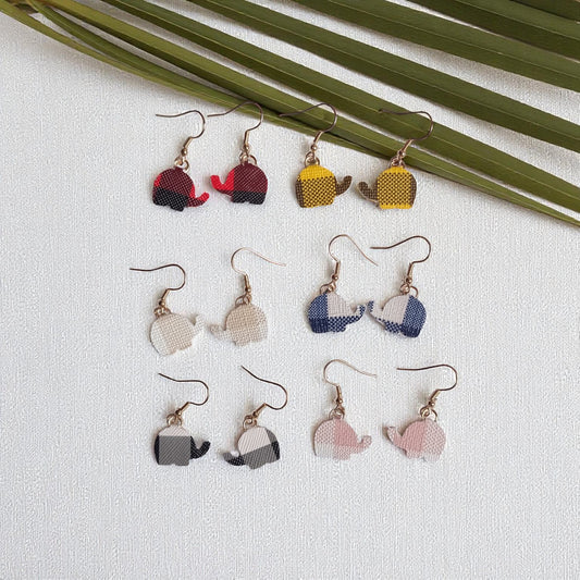 The Elephant Petite Faux Leather Earrings