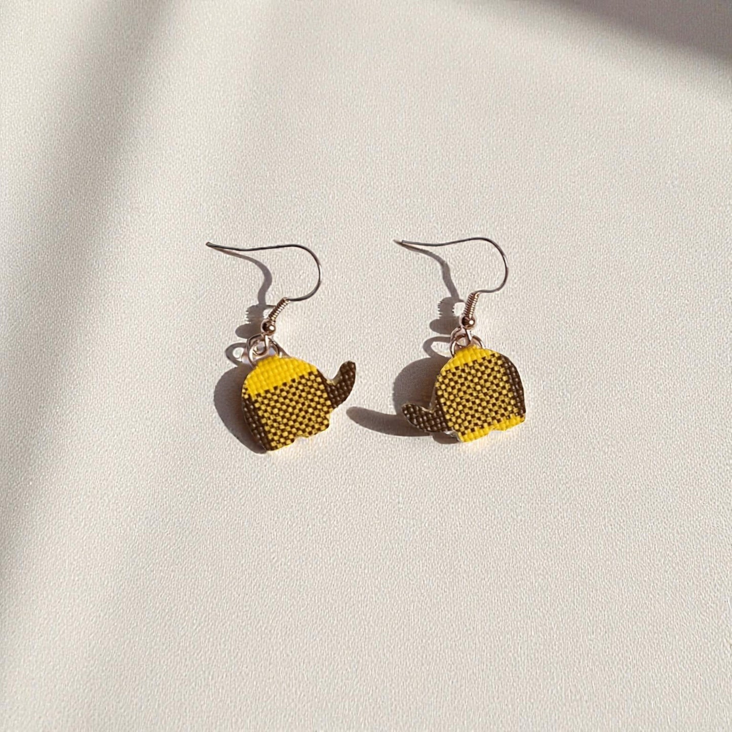 The Elephant Petite Faux Leather Earrings