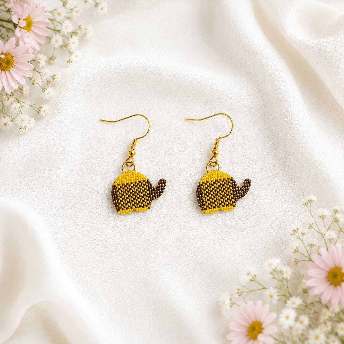 The Elephant Petite Faux Leather Earrings